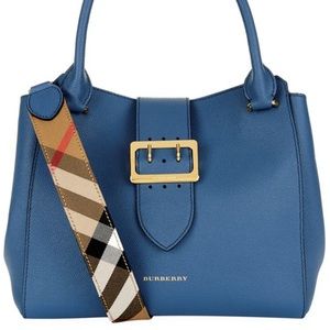 Burberry Nova Check Strap Medium Buckle Tote